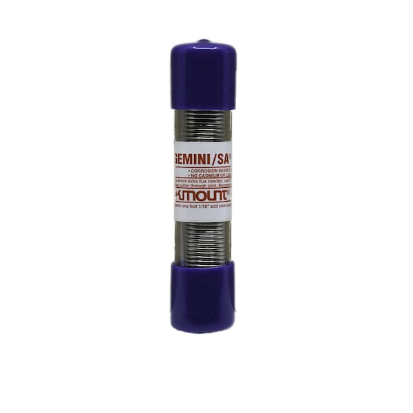 Rockmount Research And Alloys Gemini SA, General-Purpose Acid Flux Core Silver Solder for Repairing All Metals, 1/16" Dia., 2oz 6242 - main